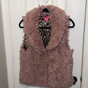 Betsey Johnson faux fur Shearling Gillet vest